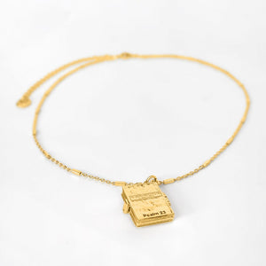 Secret Scriptures Locket: Peace - Gold
